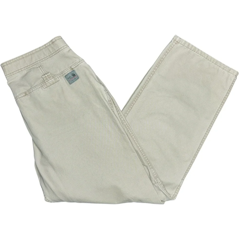 Vintage North Face A5 Series Pants Mens 36x30 Beige Canvas Belted Baggy Wide Y2K